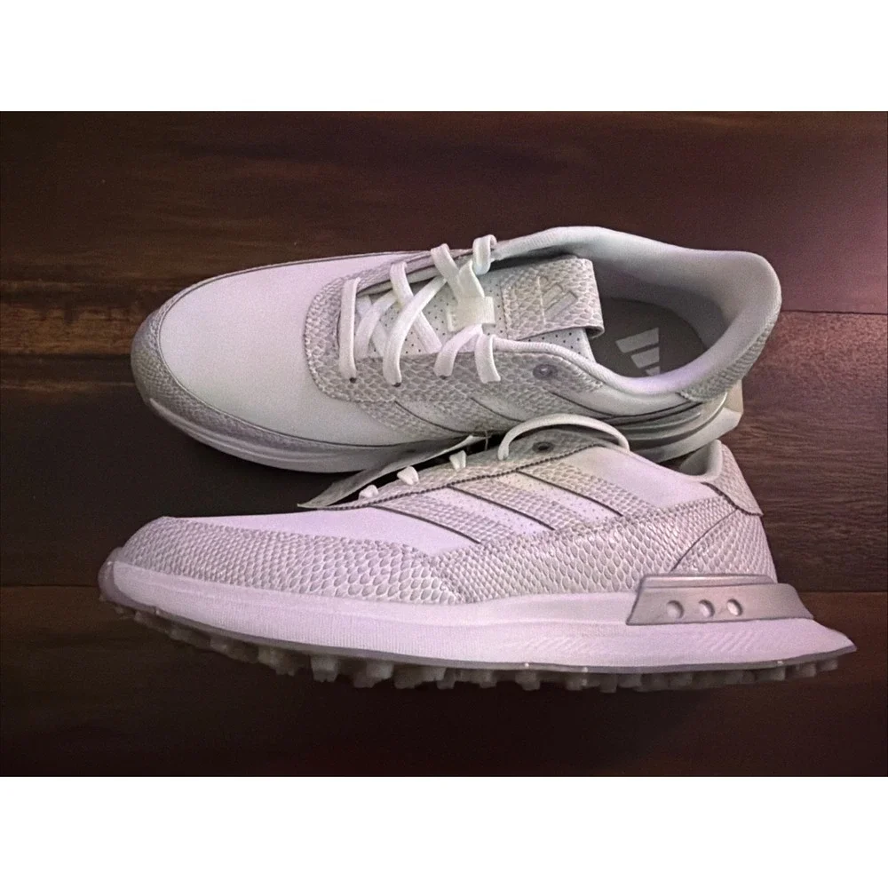New Adidas Womens S2G SL 25 Leather Spikeless Golf Shoes Size 7 White Silver